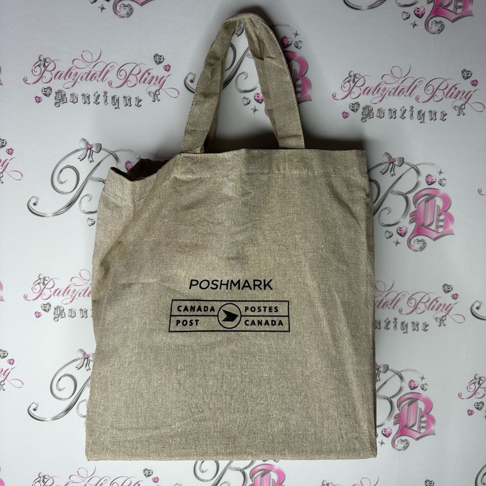 Tote bag Poshmark Canada post recycle♻️ Beige Tote Bag package carry